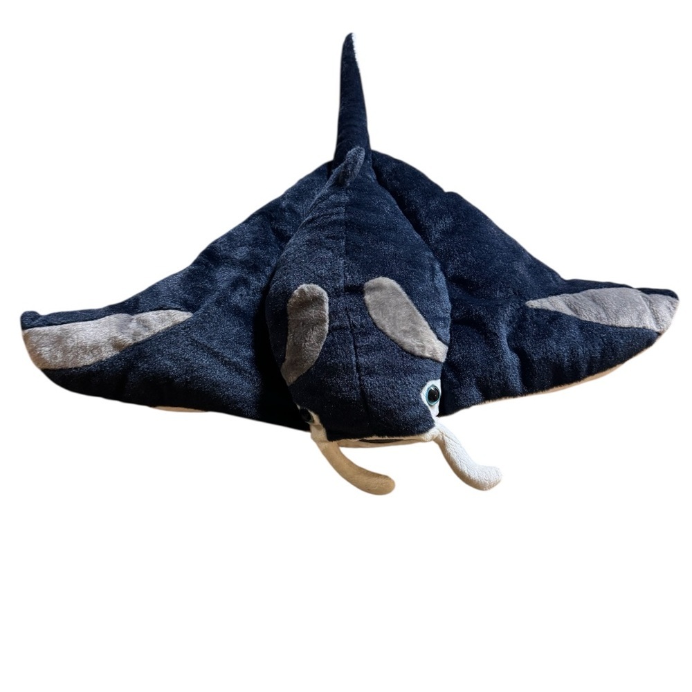 Wild Republic Stingray Plush 22” Wingspan 17” Denmark Tag Ocean Sea Animal Toy